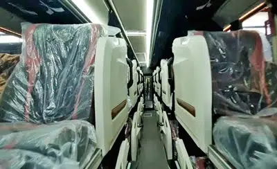 Interior sleeper bus PO Logos