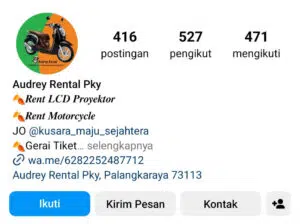 Sewa motor Palangkaraya