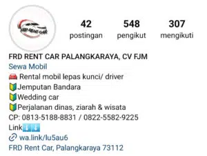 Frd Palangkaraya sewa mobil murah